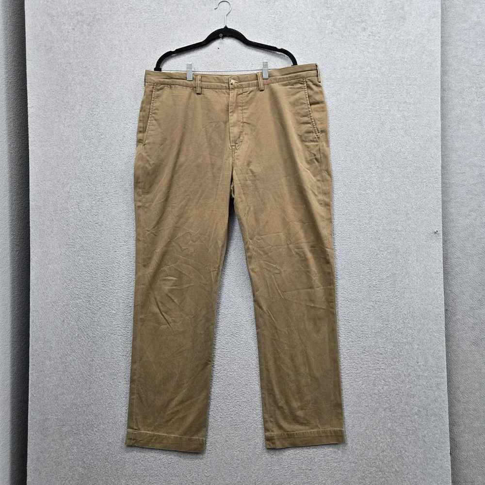 Polo Ralph Lauren Men Pants 38X32 Khaki Embroidered Chino Twill The Polo